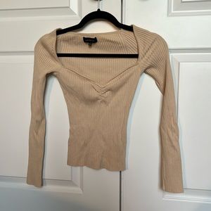Majorelle Sweetheart Neck Long Sleeve Sweater